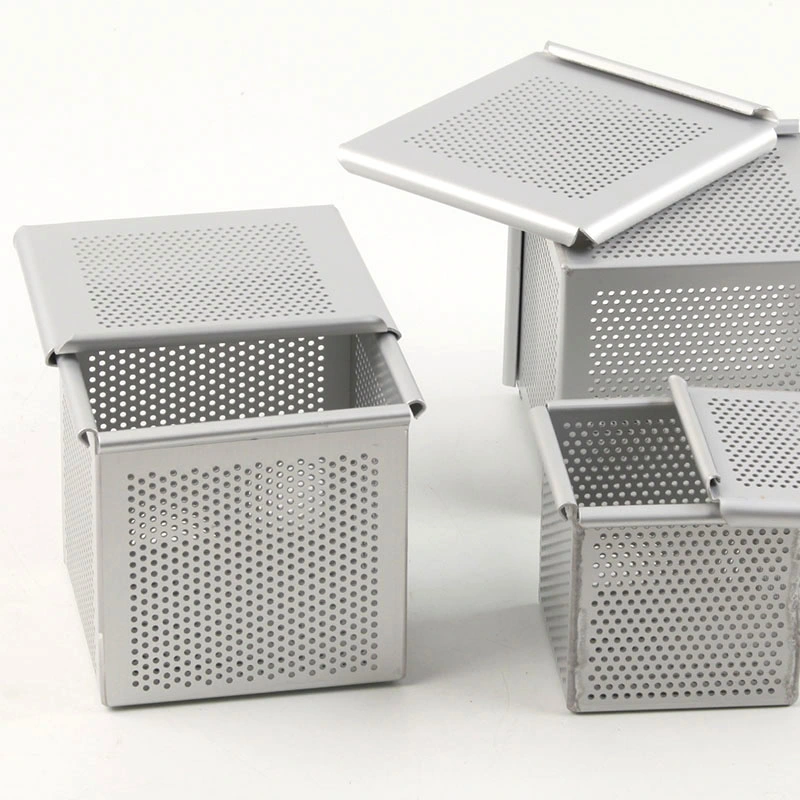 Perforated Aluminium Mini Square Cube Pullman Loaf Tin Toast Sandwich Bread Cake Baking Tin with Lid